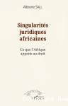 Singularités juridiques africaines vignette